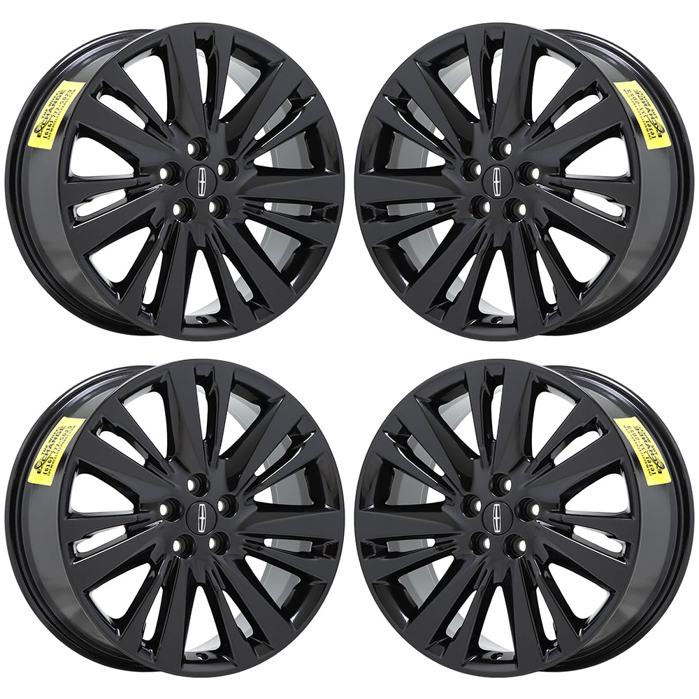 19" Lincoln MKZ Gloss Black wheels rims Factory OEM set 10129 EXCHANGE